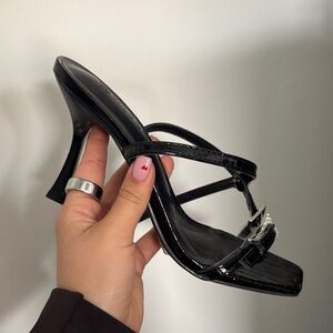 Elegant Black Strappy Heels